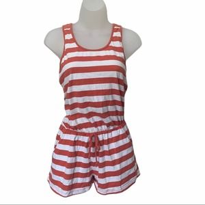 Gabriella Rocha Striped Scoop Neck Tank Romper Women's Size Small